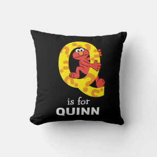 Elmo Alphabet   Q Question Mark Throw Pillow
