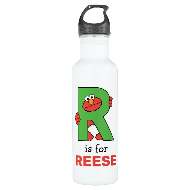 Elmo Alphabet | R Green 710 Ml Water Bottle (Front)
