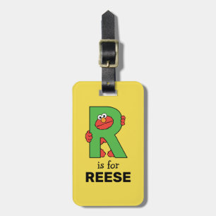 Elmo Alphabet R Green Luggage Tag