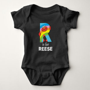 Elmo Alphabet   R Rainbow Baby Bodysuit
