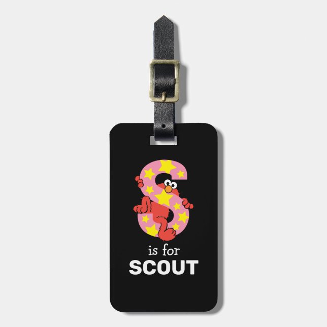 Elmo Alphabet | S Star Luggage Tag (Front Vertical)