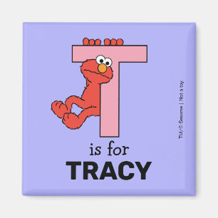 Elmo Alphabet T Pink Magnet