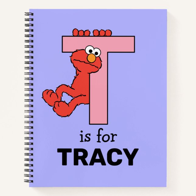 Elmo Alphabet | T Pink Notebook (Front)