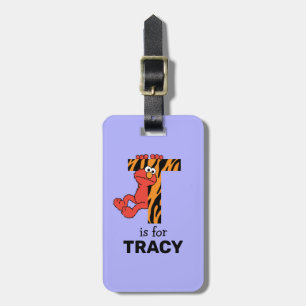 Elmo Alphabet T Tiger Luggage Tag