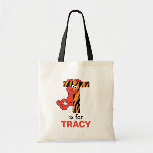 Elmo Alphabet   T Tiger Tote Bag