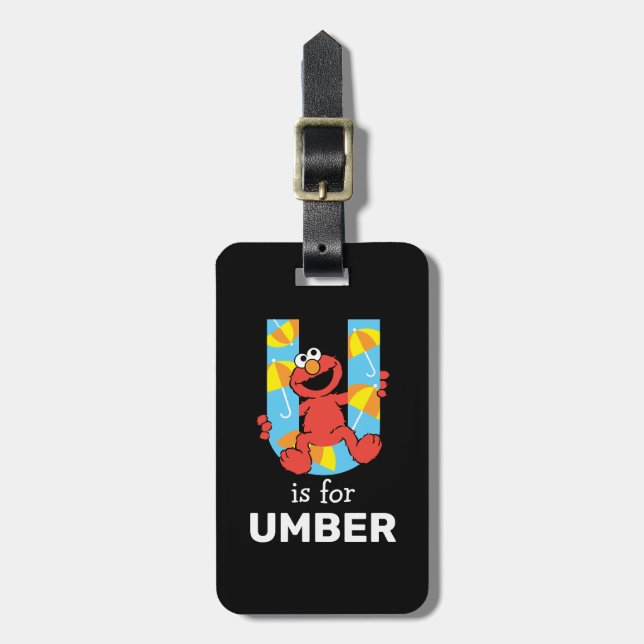Elmo Alphabet | U Umbrella Luggage Tag (Front Vertical)