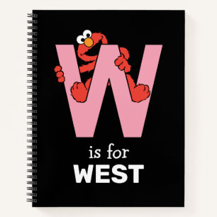Elmo Alphabet   W Pink Notebook