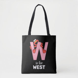 Elmo Alphabet   W Pink Tote Bag