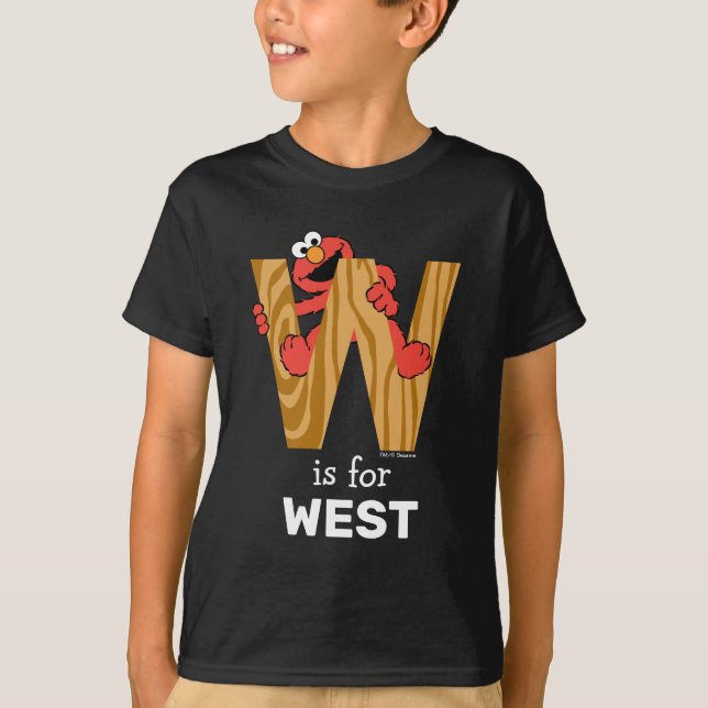 Elmo Alphabet | W Wood T-Shirt (Front)