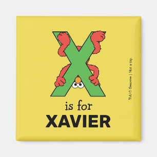 Elmo Alphabet X Green Magnet