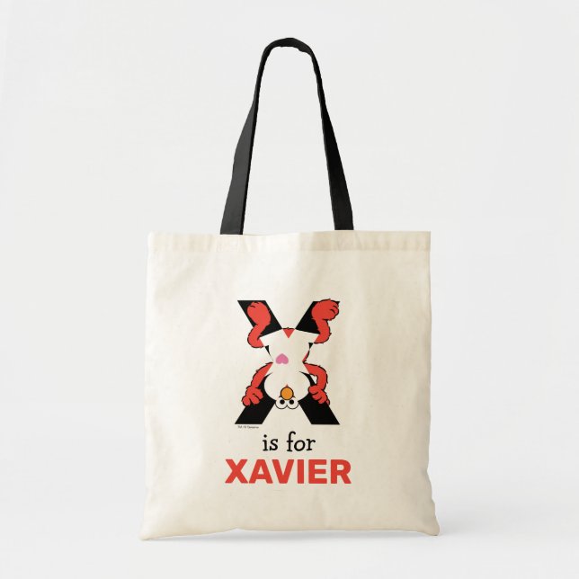 Elmo Alphabet | X Xray Tote Bag (Front)