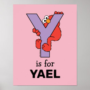 Elmo Alphabet   Y Purple Poster