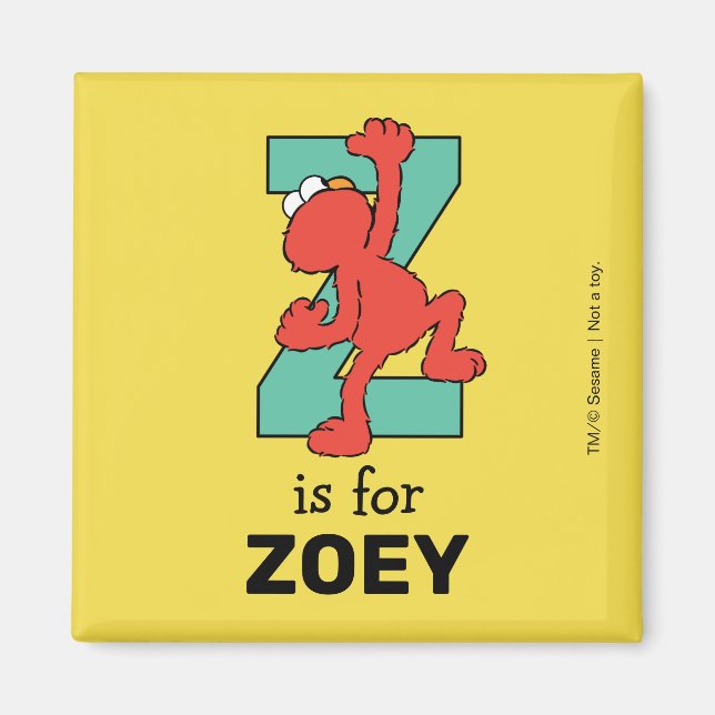 Elmo Alphabet | Z Teal Magnet (Front)