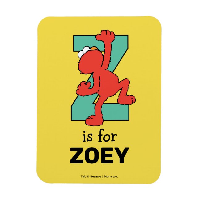 Elmo Alphabet | Z Teal Magnet (Vertical)