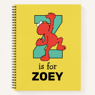 Elmo Alphabet   Z Teal Notebook