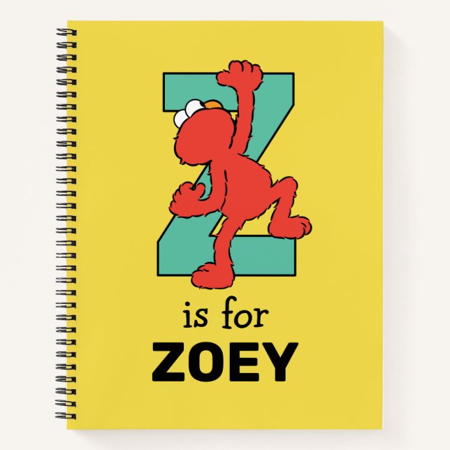 Elmo Alphabet | Z Teal Notebook (Front)
