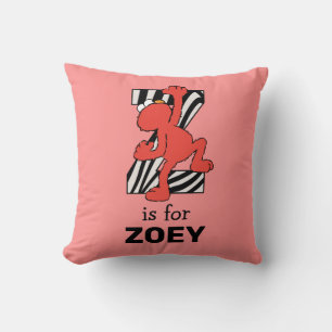 Elmo Alphabet   Z Zebra Throw Pillow