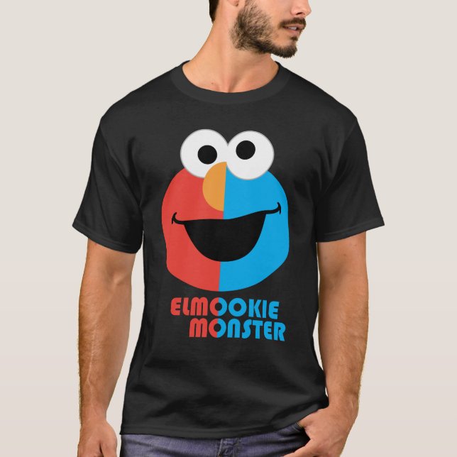 Elmo and Cookie Half Face T-Shirt (Front)