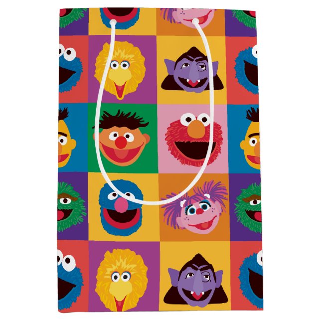 Elmo and Friends Wrapping Paper Medium Gift Bag (Front)