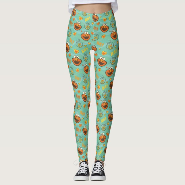 Elmo and Goldfish Pattern Leggings (Front)