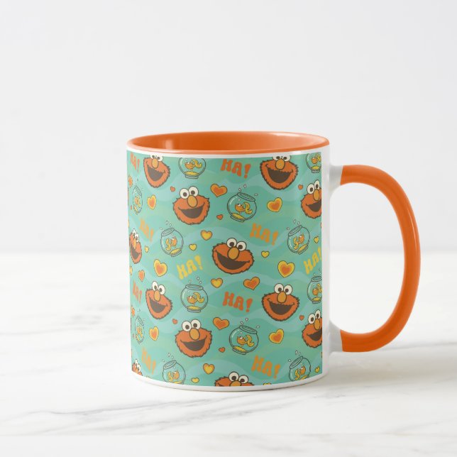 Elmo and Goldfish Pattern Mug (Right)