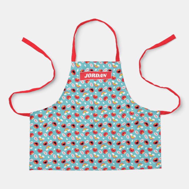Elmo and Rainbows Pattern Apron (Front)