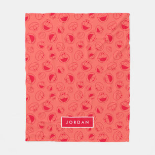 Elmo   Awesome Red Pattern Fleece Blanket