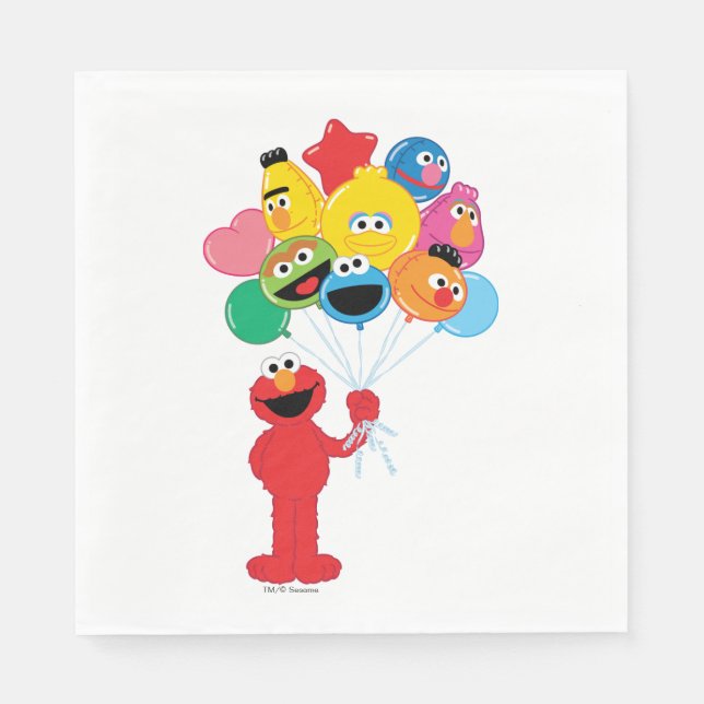 Elmo Balloons Napkin (Front)