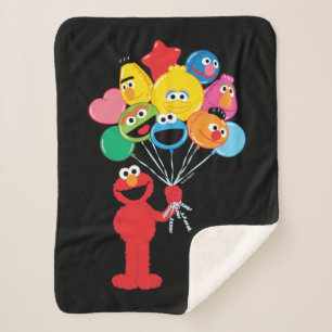 Elmo Balloons Sherpa Blanket