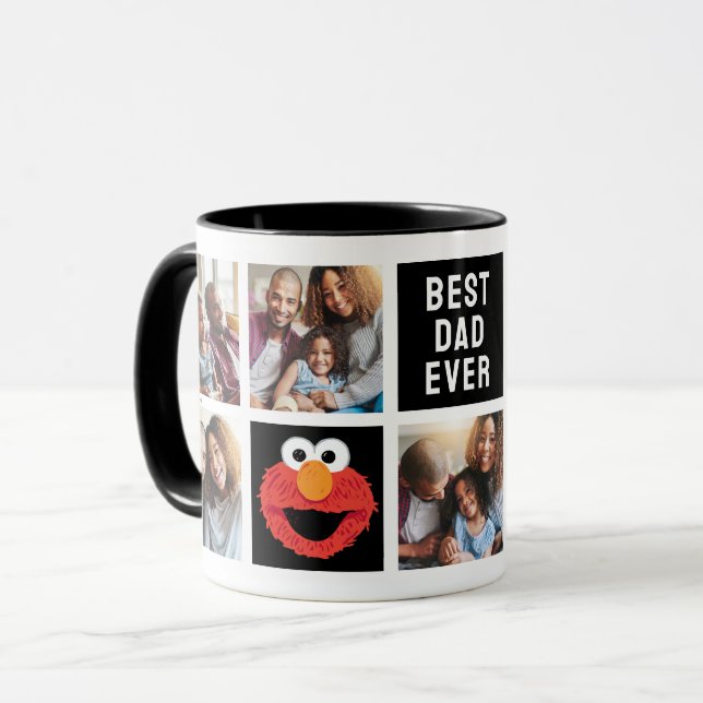 Elmo Big Face | Dad - Photo Collage Mug (Front Left)