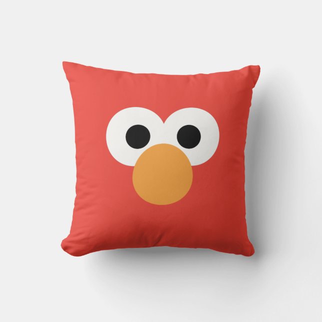 Elmo Big Face Throw Pillow (Front)