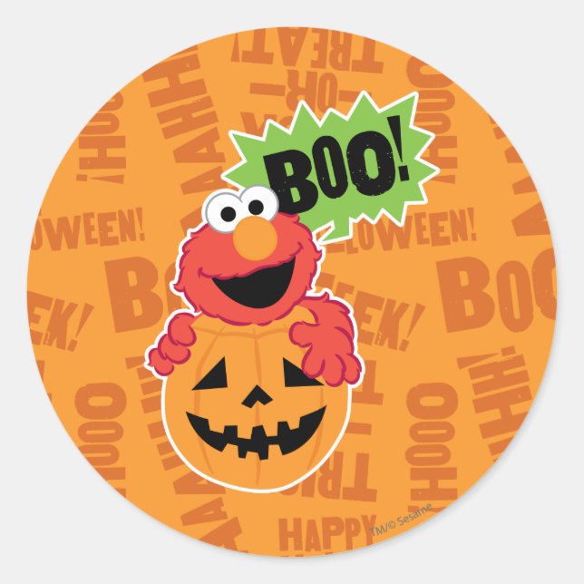 Elmo - Boo Classic Round Sticker (Front)