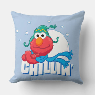 Elmo Chillin' Throw Pillow