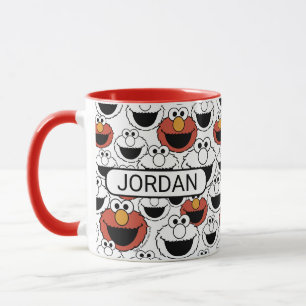 Elmo Color Pop Face Pattern Mug