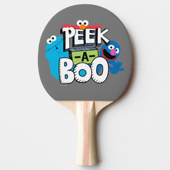 Elmo, Cookie & Grover | Peek-a-Boo Ping Pong Paddle (Front)