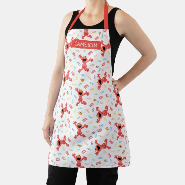 Elmo Crayon Pattern Apron (Insitu)