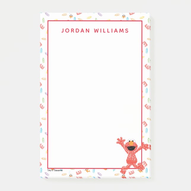 Elmo Crayon Pattern Post-it Notes (Front)