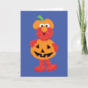Elmo Cute as a Pumpkin Card