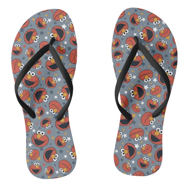 Elmo | Elmo Rules Star Pattern Flip Flops (Footbed)