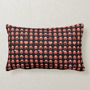 Elmo Emoji Pattern Lumbar Pillow