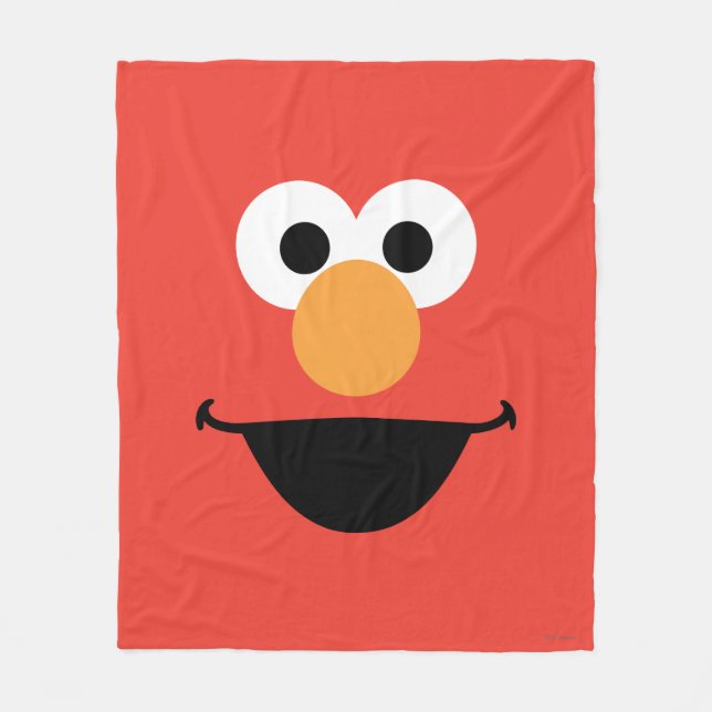 Elmo Face Art Fleece Blanket (Front)