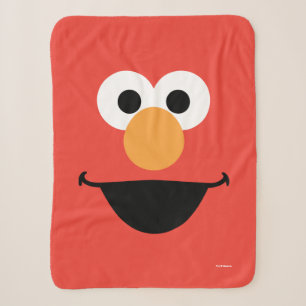 Elmo Face Art Sherpa Blanket