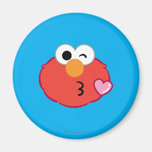 Elmo Face Throwing a Kiss Magnet