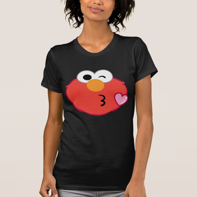 Elmo Face Throwing a Kiss T-Shirt (Front)