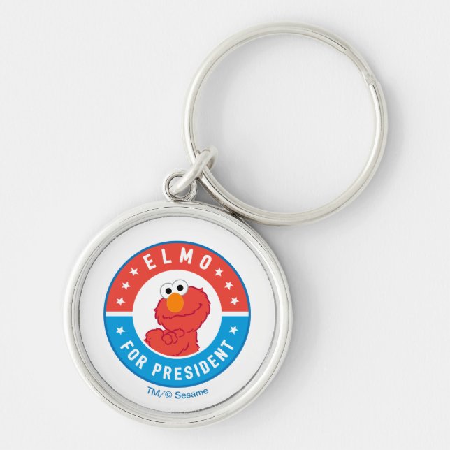 Elmo for President Badge Keychain (Front)