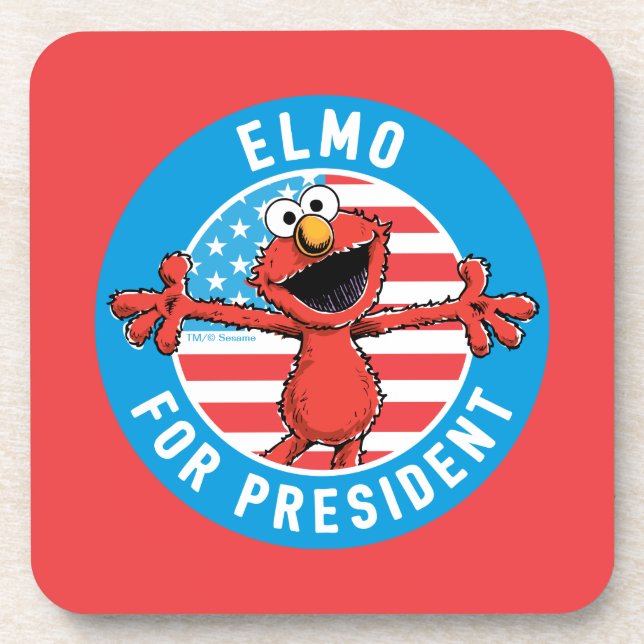 Elmo for President - Flag Coaster (Front)