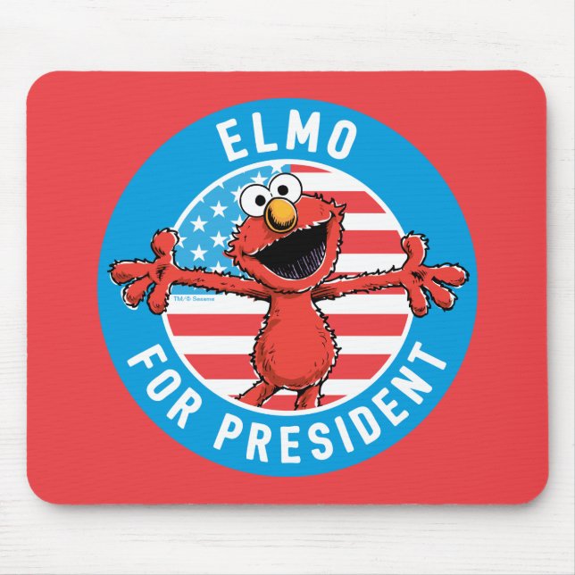 Elmo for President - Flag Mouse Pad (Front)