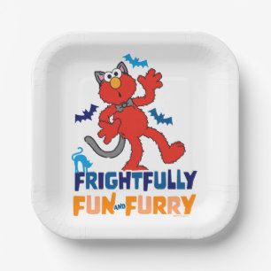 Elmo Frightfully Fun & Furry Paper Plate