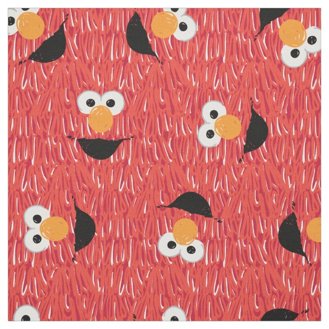 Elmo Fur Face Pattern Fabric (Swatch)