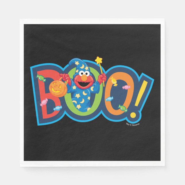 Elmo | Halloween Boo! Napkin (Front)